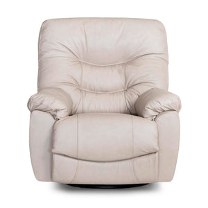 Yogi Taupe Leather Swivel Recliner QK1101739