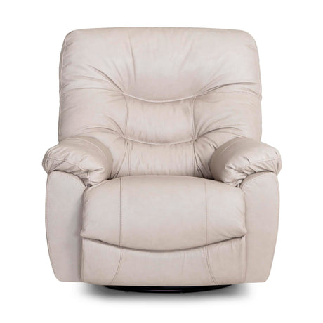 Yogi Taupe Leather Swivel Recliner QK1101739