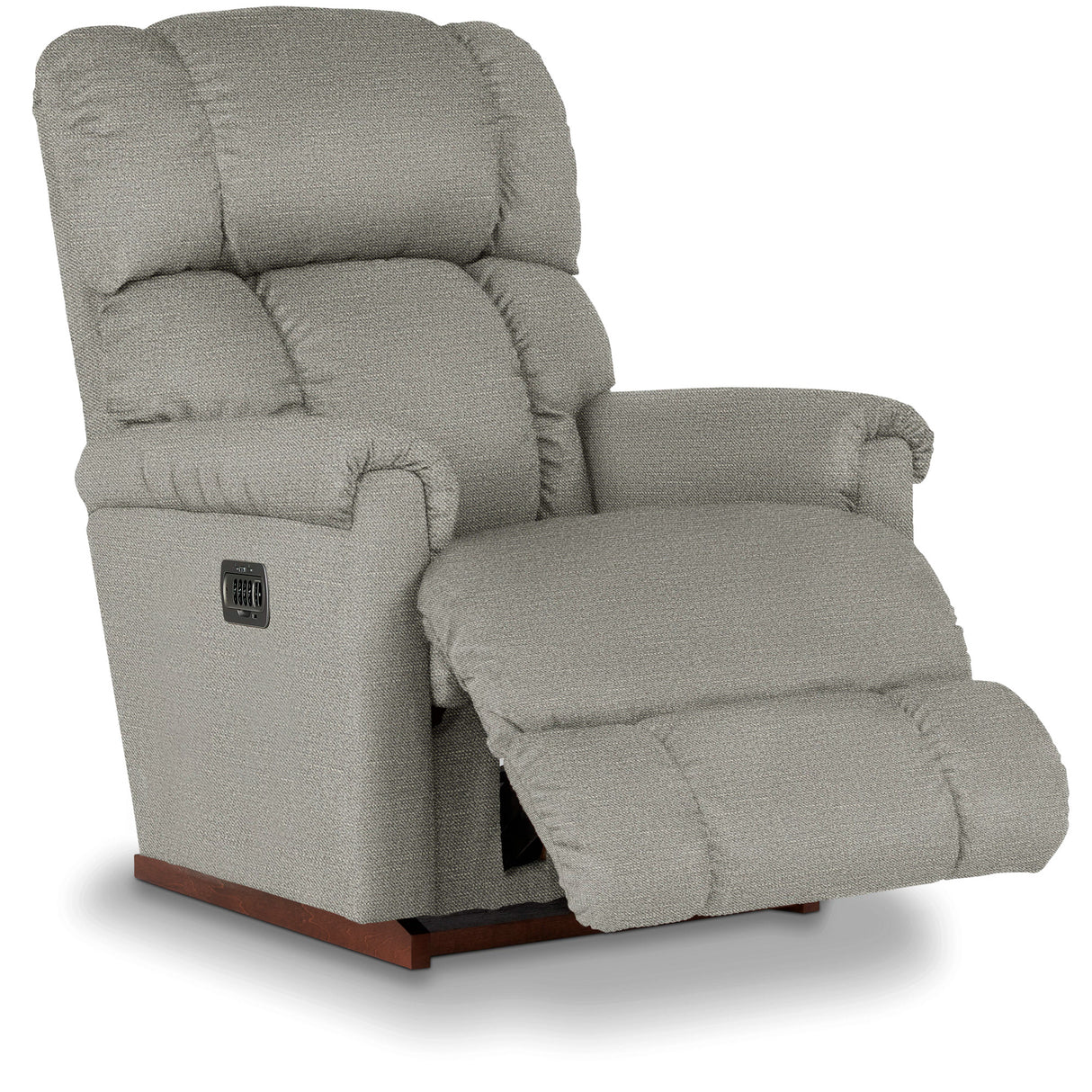 Open view of Pinnacle Gray Tri-Power Recliner