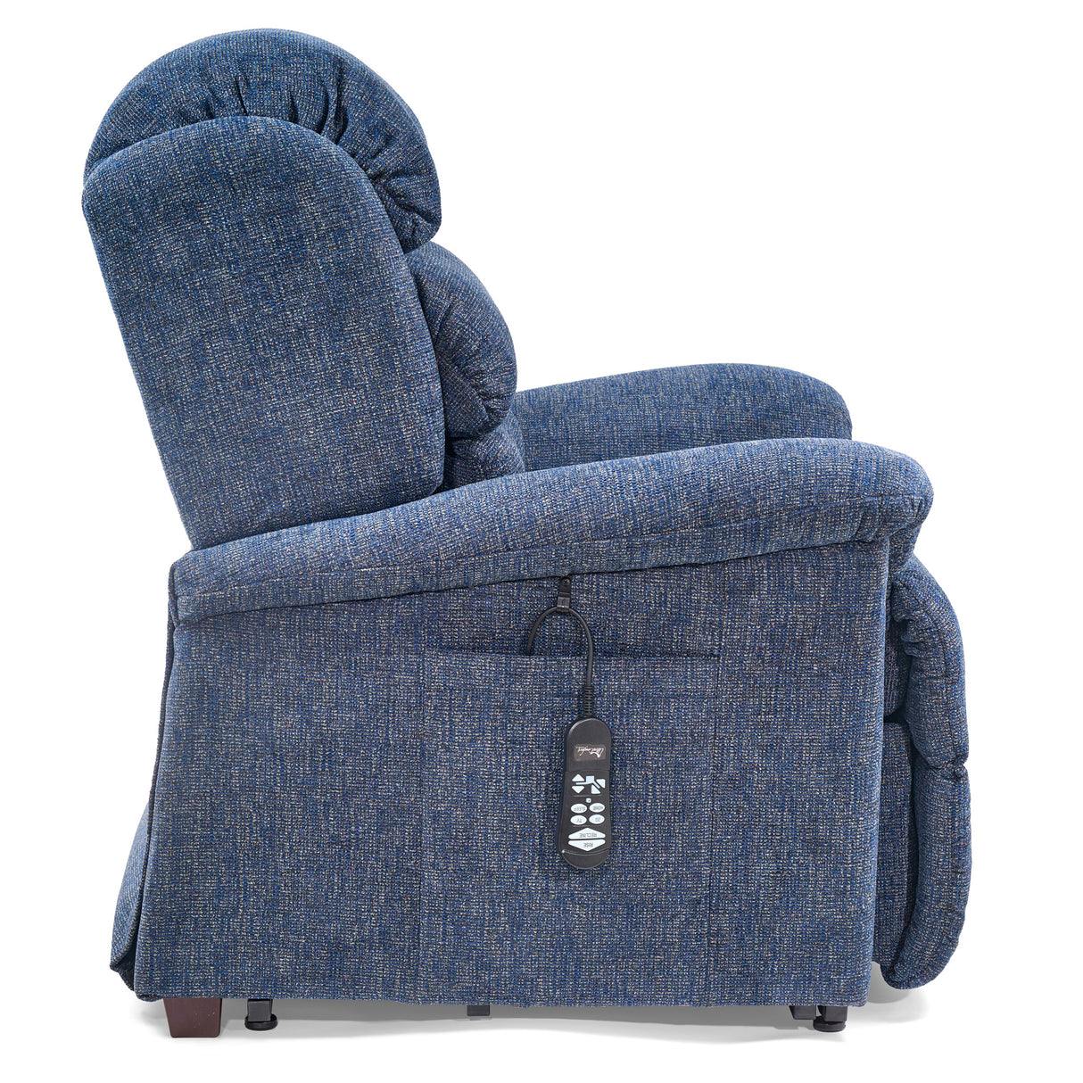 Side view of Polaris Midnight Small Power Lift Chair Recliner