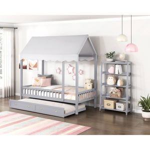 A room setting featuring Sloane Gray Trundle