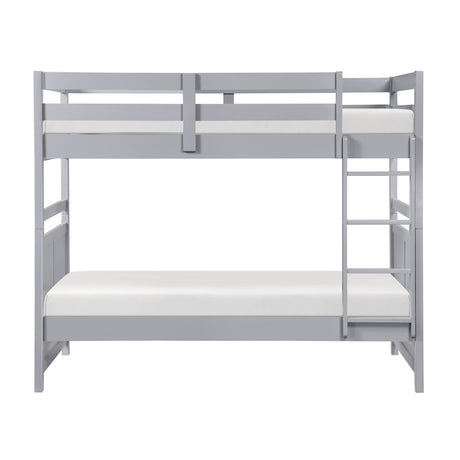 Sloane Gray Twin Over Twin Bunk Bed QK1101763