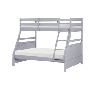 Front left view of Sloane Gray Twin Over Full Bunk Bed