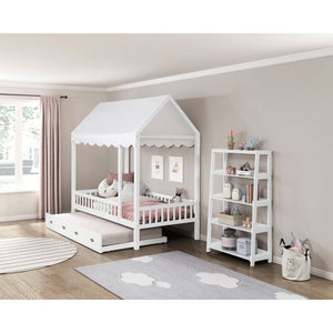 A room setting featuring Sloane White Trundle