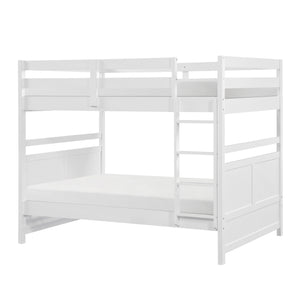 Front left view of Sloane White Full Over Full Bunk Bed