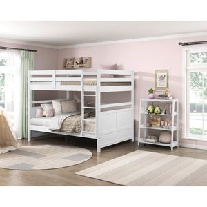 A room setting featuring Sloane White Full Over Full Bunk Bed