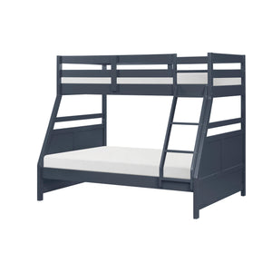 Front left view of Sloane Navy Twin Over Full Bunk Bed