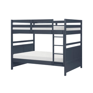 Front left view of Sloane Navy Full Over Full Bunk Bed