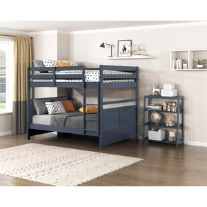 A room setting featuring Sloane Navy Full Over Full Bunk Bed
