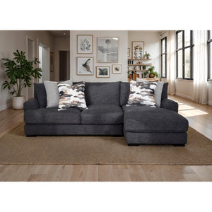 Room setting 2 featuring Vale Slate 2 Piece Right Chaise Sofa