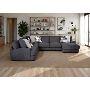 Room setting 2 featuring Vale Slate 4 Piece Right Chaise Sectional