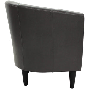 Side view of Windsor Charcoal Accent Chair