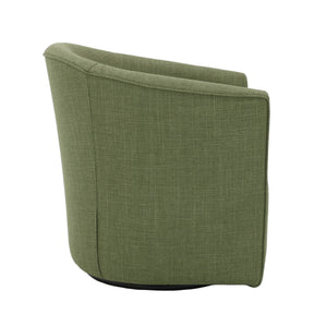 Side view of Sutton Moss Swivel Accent Chair