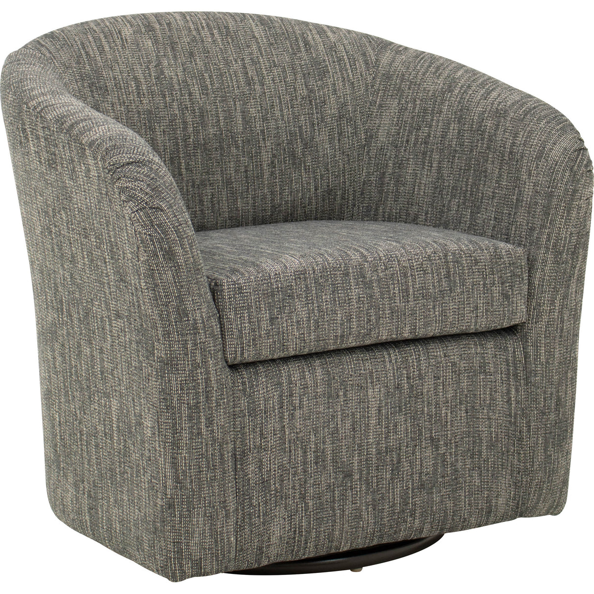 Front right view of Tub Charcoal Swivel Chair