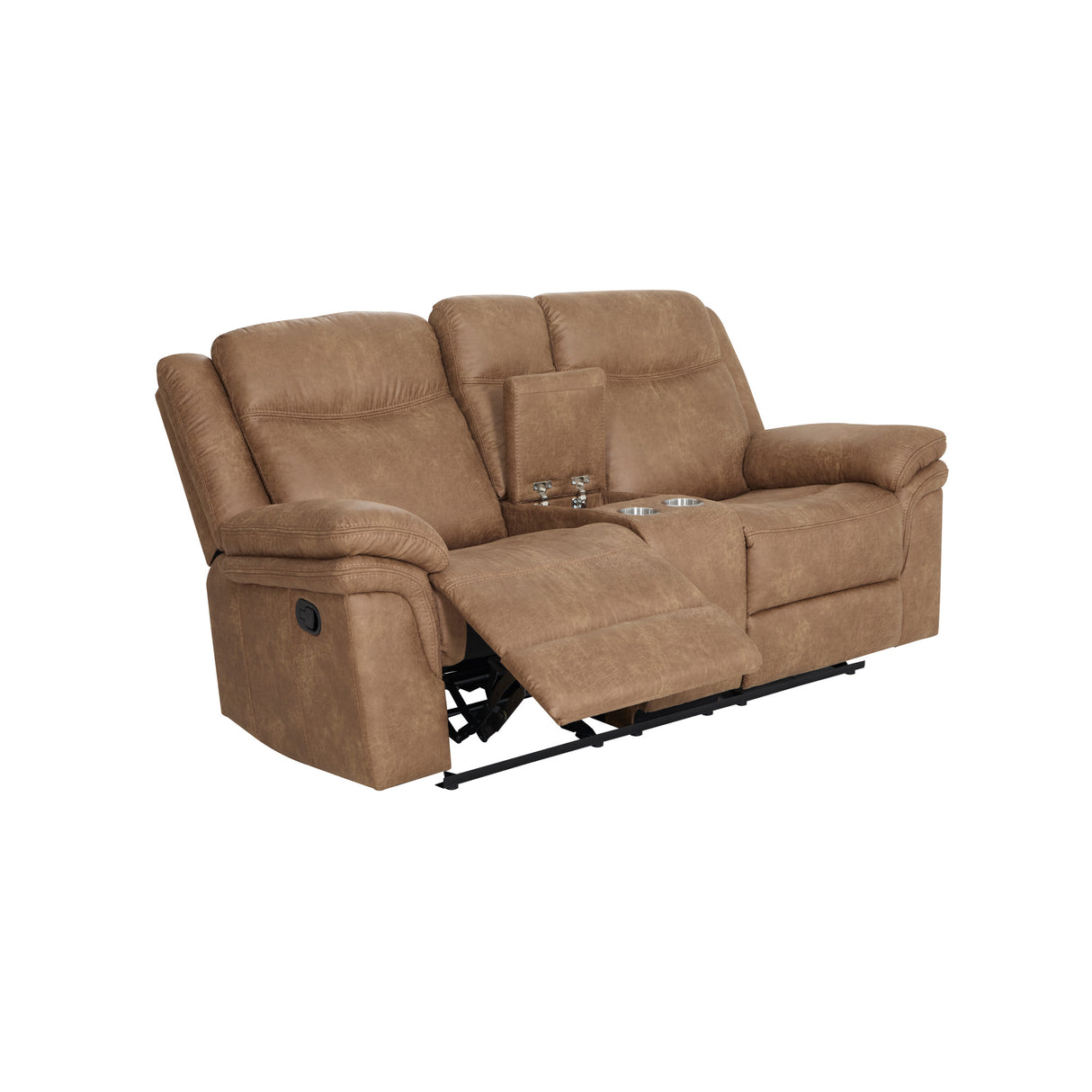 Remy Brown Glider Reclining Loveseat