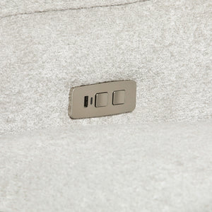 Detail view of Primrose Hill Silver Power Reclining Loveseat
