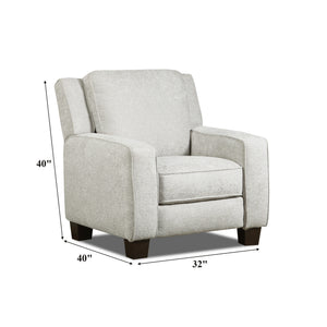 Detail image of Primrose Hill Silver Power Recliner with overlay of product dimensions