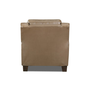 Back view of Primrose Hill Toast Leather Recliner