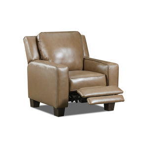 Open view of Primrose Hill Toast Leather Recliner