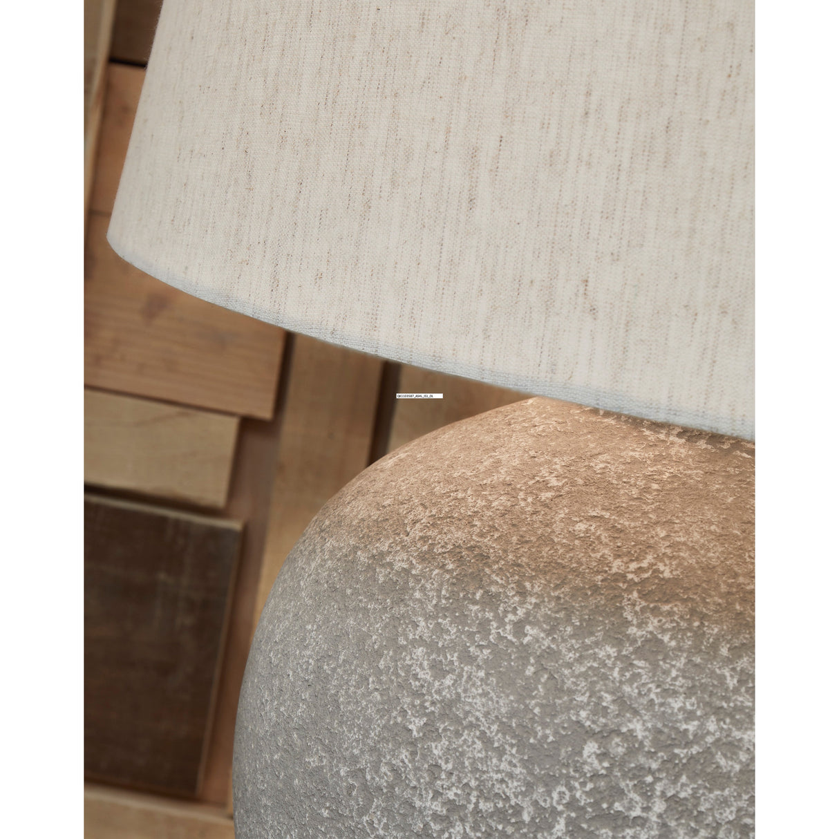 Detail view 2 of Dreward Distressed Gray Table Lamp