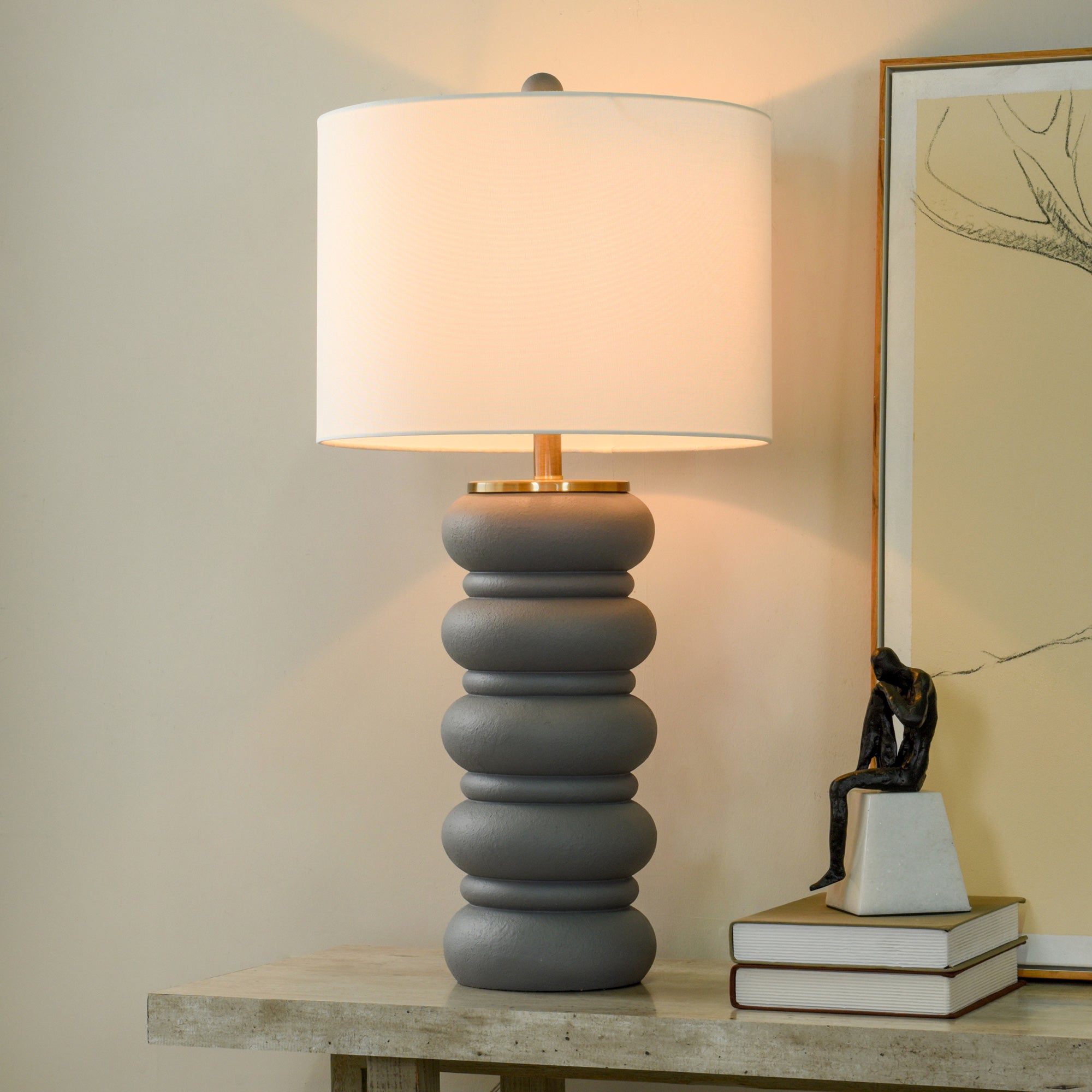 EMMETTI ライトグレー Remy Table Lamp – Slumberland