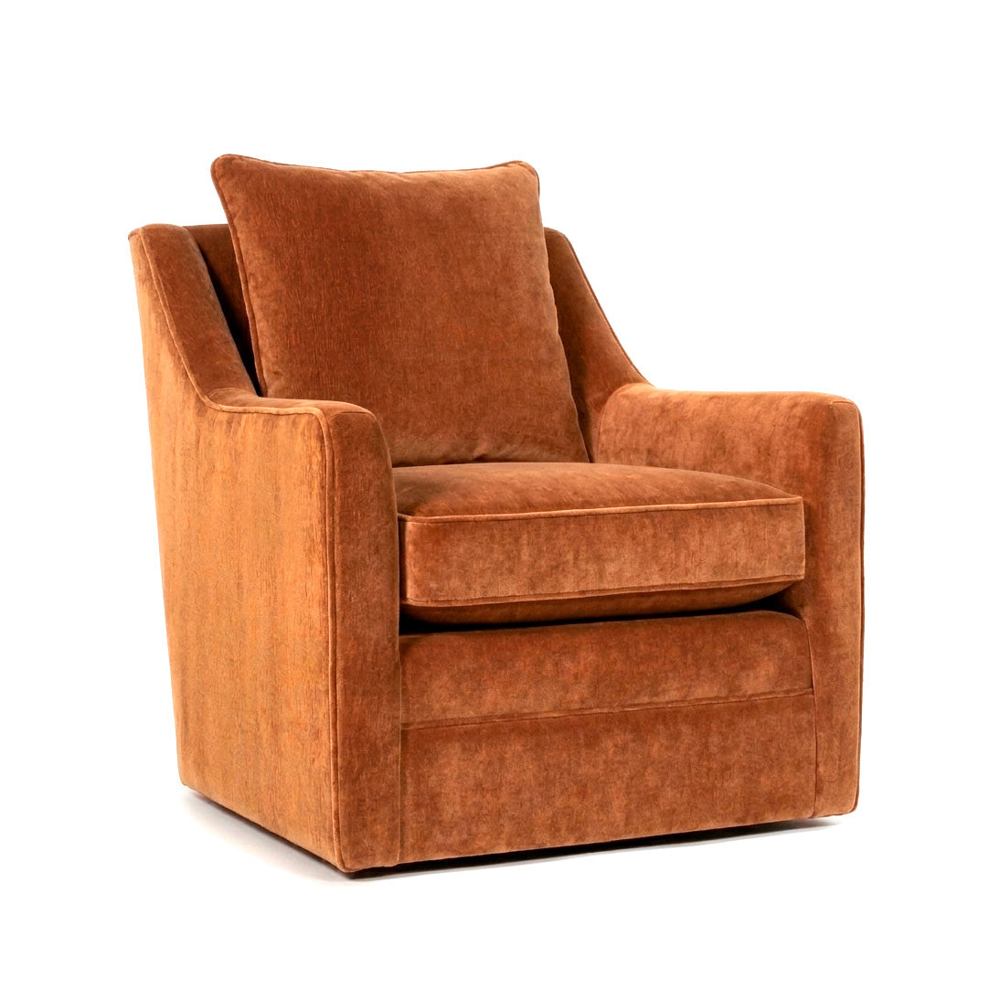 Front left view of Aubrey Sienna Swivel Chair