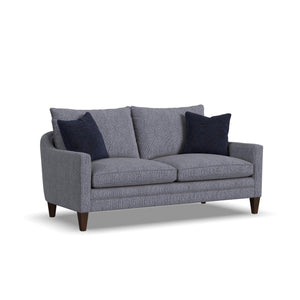 Front right view of Eleanora Blue Loveseat