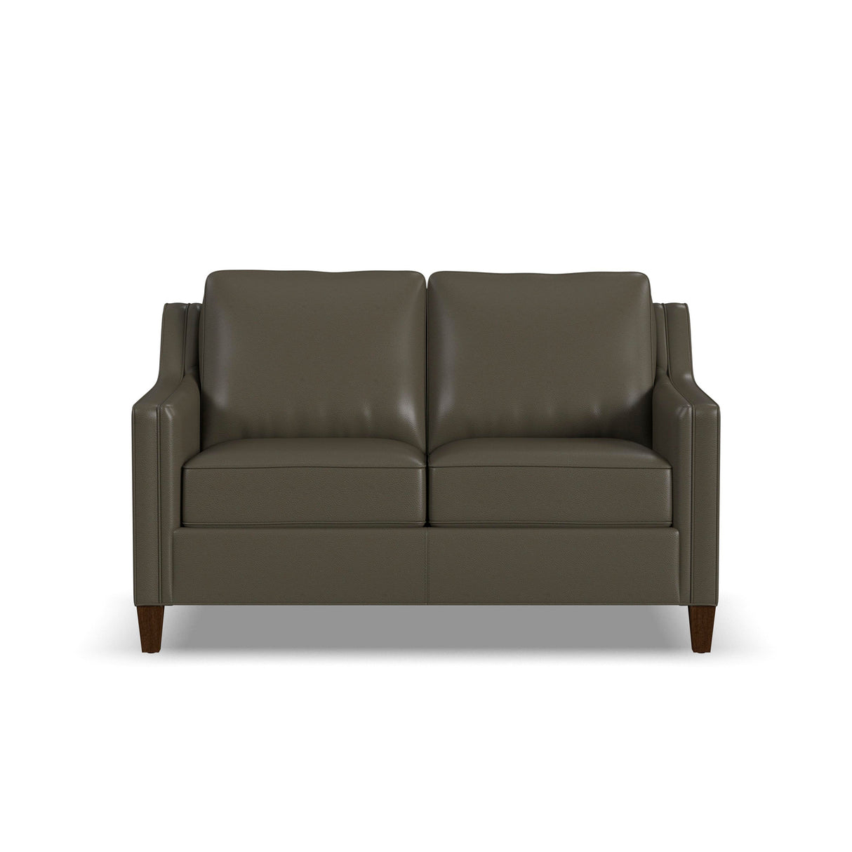Finley Dark Brown Leather Loveseat QK1103789