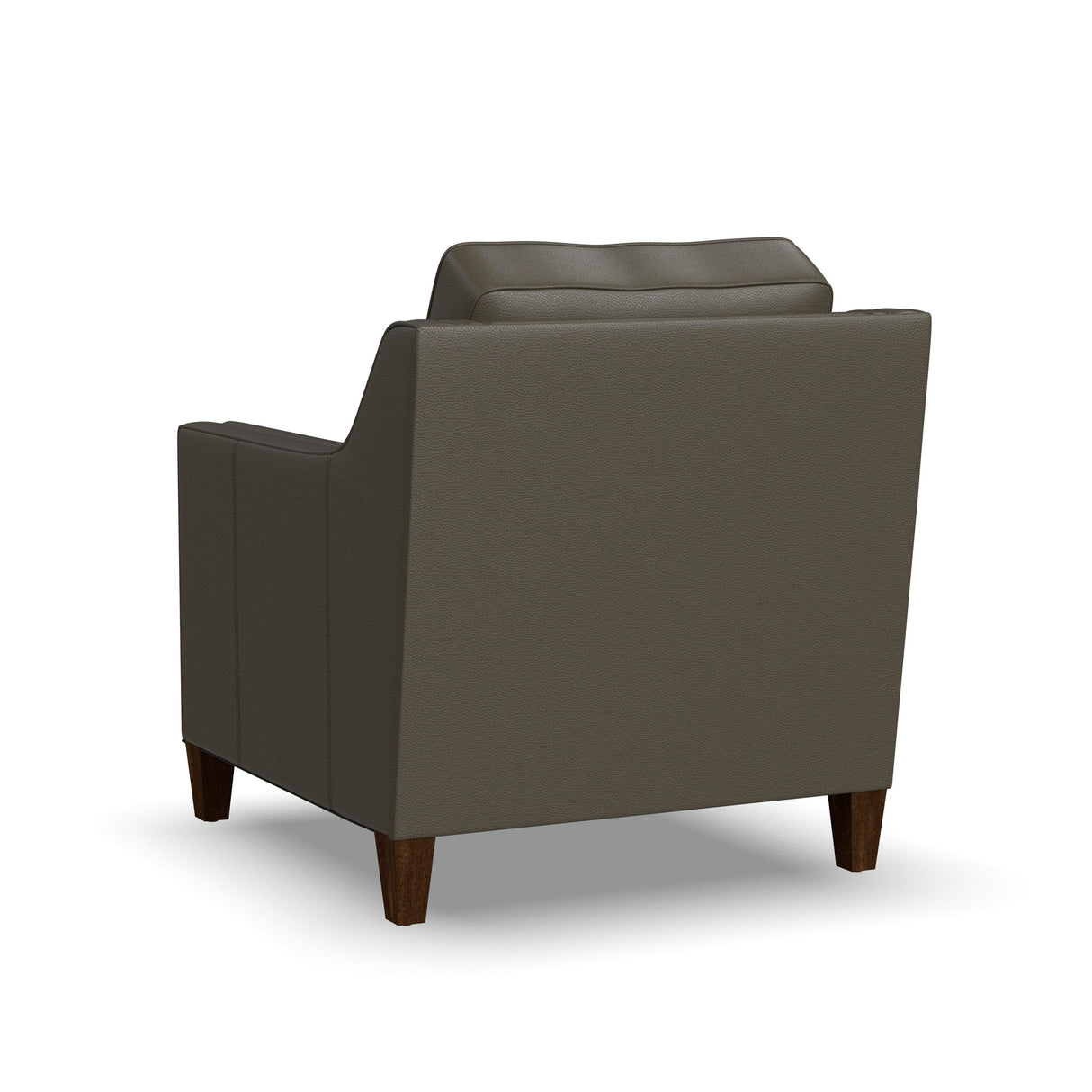 Back view of Finley Dark Brown Leather Chair