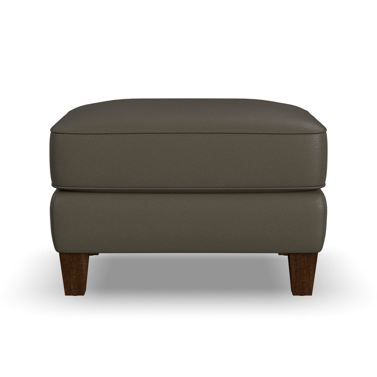 Finley Dark Brown Leather Ottoman QK1103791