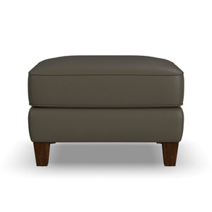 Finley Dark Brown Leather Ottoman QK1103791