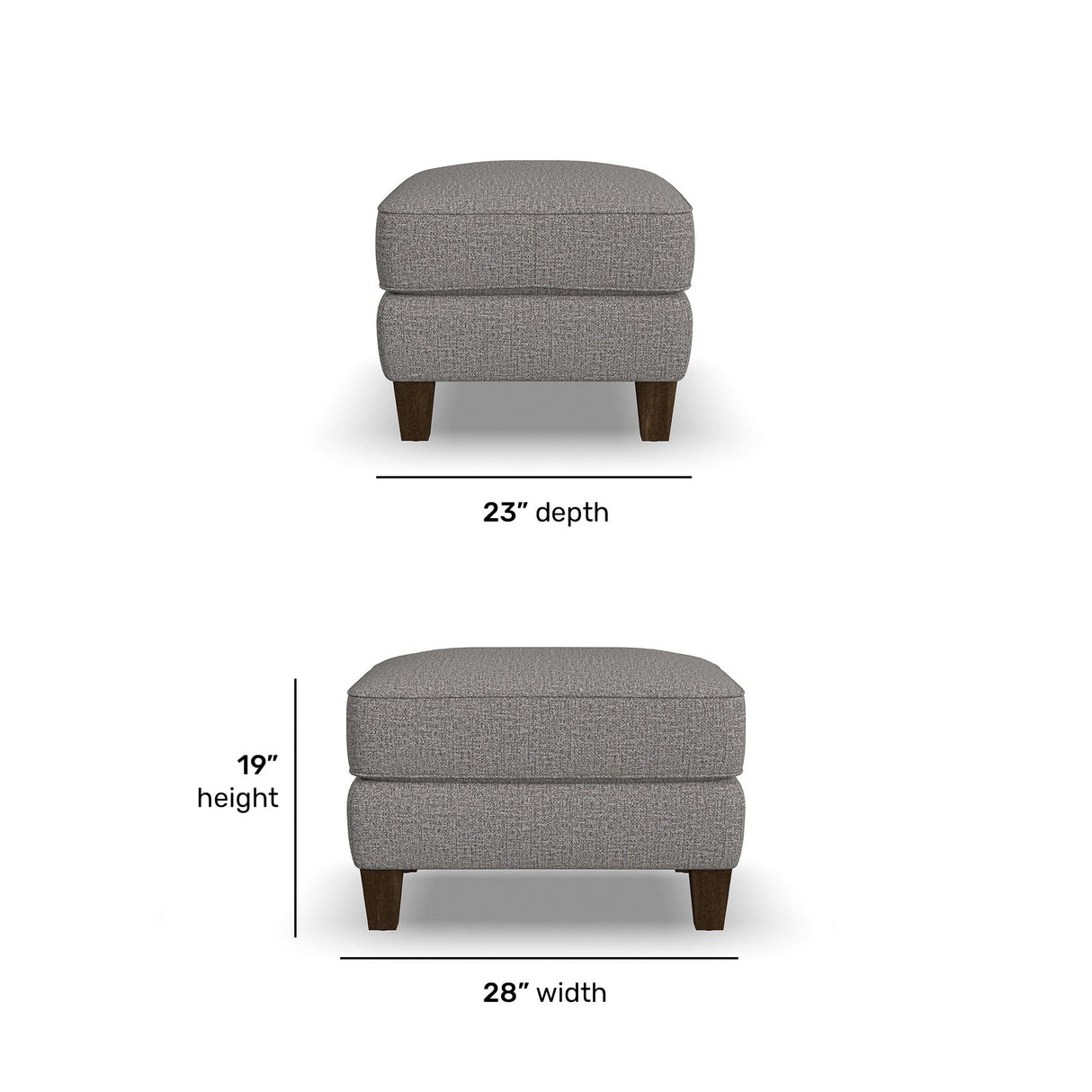 Detail view of Finley Timber Ottoman