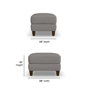 Detail view of Finley Timber Ottoman