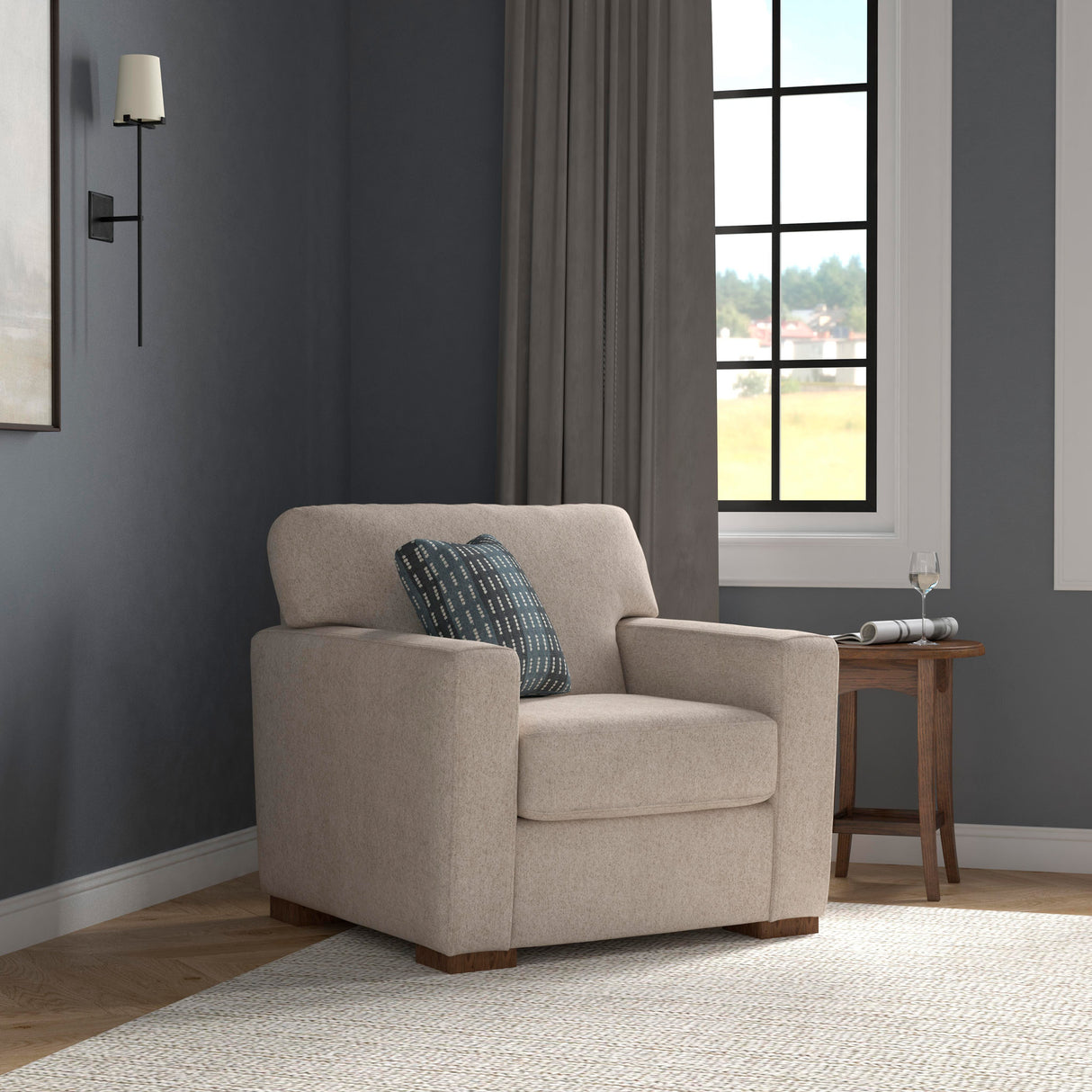 A room setting featuring Bryant Shell Chair