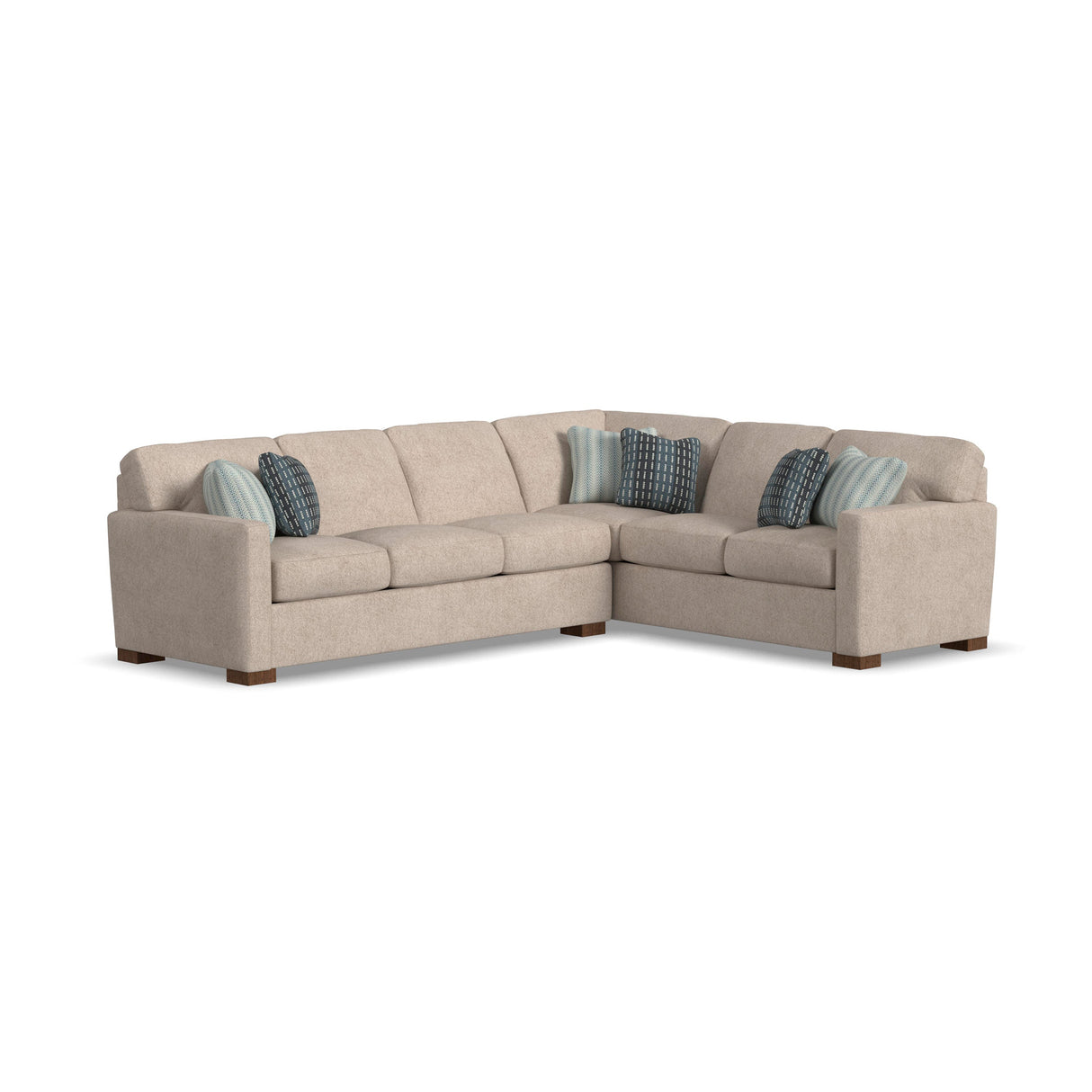 Front right view of Bryant Shell 2 Piece Left Sofa Sectional