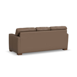 Back view of Bryant Dark Stone Leather Sofa
