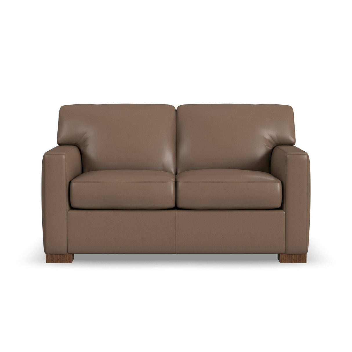 Bryant Dark Stone Leather Loveseat QK1103823