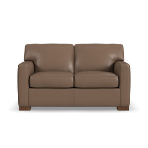 Bryant Dark Stone Leather Loveseat QK1103823