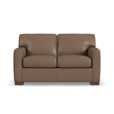 Bryant Dark Stone Leather Loveseat QK1103823