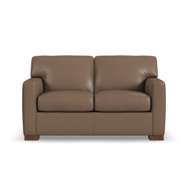 Bryant Dark Stone Leather Loveseat QK1103823