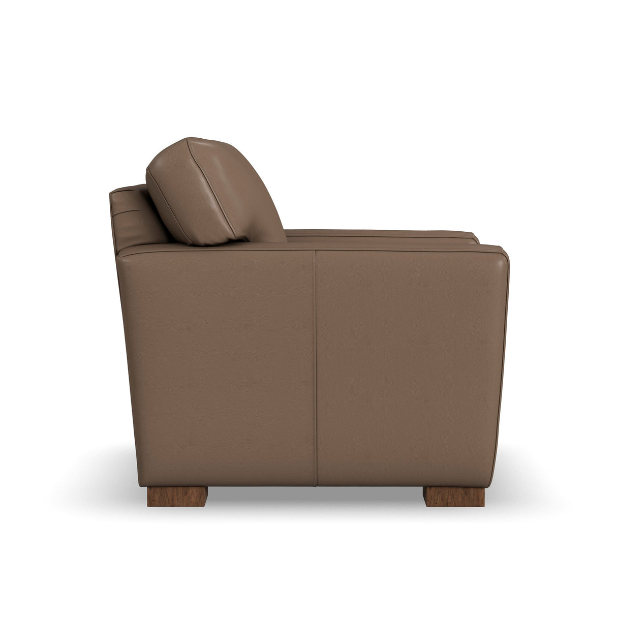 Side view of Bryant Dark Stone Leather Chair