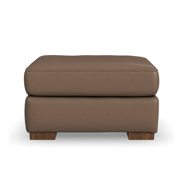 Bryant Dark Stone Leather Ottoman QK1103825