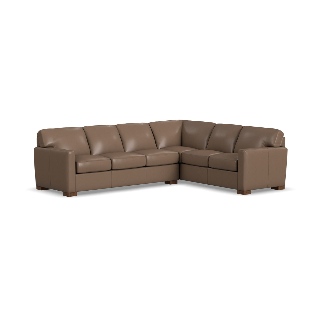 Bryant Dark Stone Leather 2 Piece Left Sofa Sectional QK1103842
