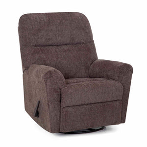 Front right view of Kensington Mocha Swivel Rocking Recliner