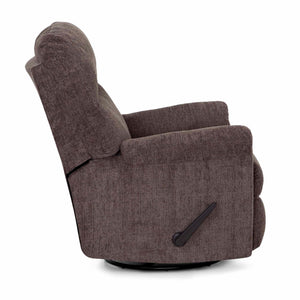 Side view of Kensington Mocha Swivel Rocking Recliner