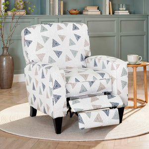 Room setting 2 featuring Elsa Indigo High Leg Recliner