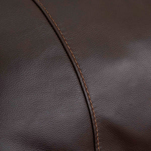 Detail view of Kodiak Coffee Leather Power Rock Recliner