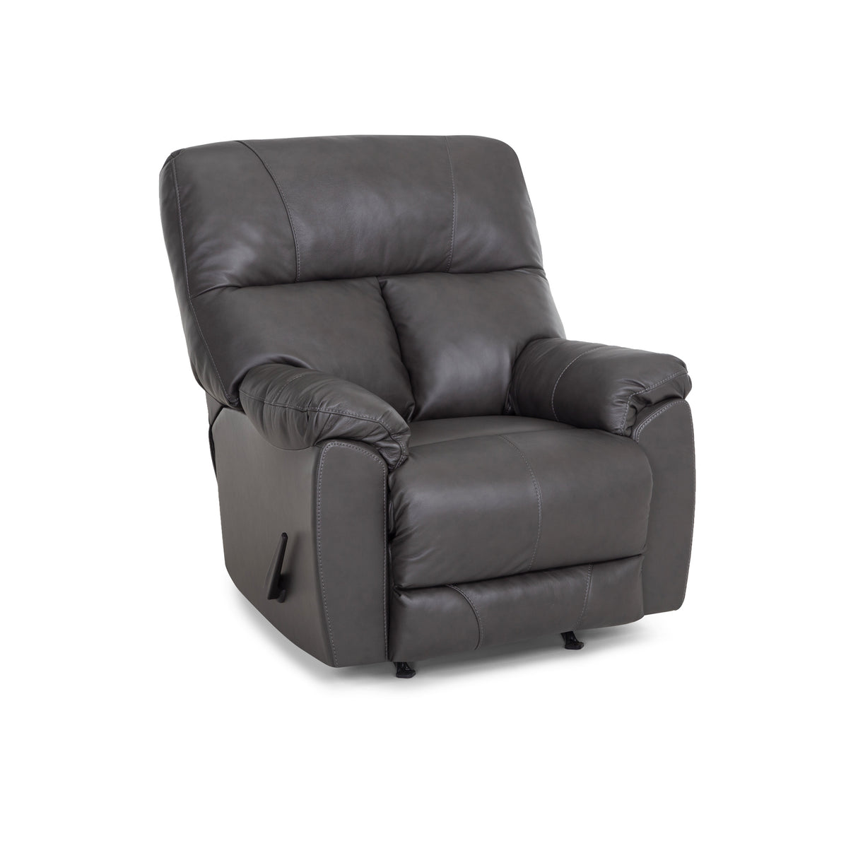 Front right view of Kodiak Iron Leather Rocking Recliner