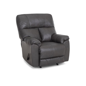 Front right view of Kodiak Iron Leather Rocking Recliner