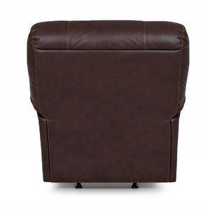Back view of Kodiak Coffee Leather Rocking Recliner